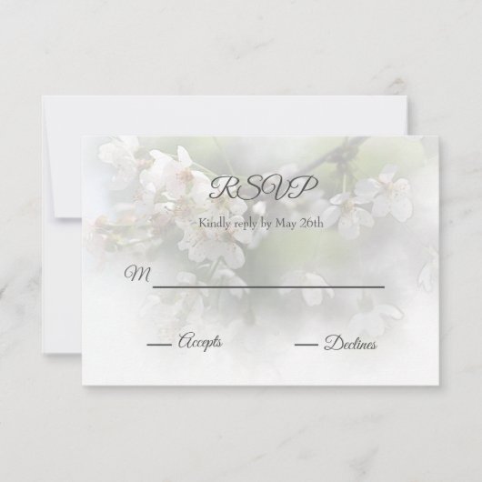 Dromerige Bloesems 2 RSVP Kaart (Voorkant)