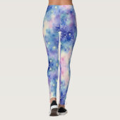 Dromerige Blues Purples Hints van Pink Galaxy Leggings (Achterkant)