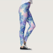 Dromerige Blues Purples Hints van Pink Galaxy Leggings (Rechts)