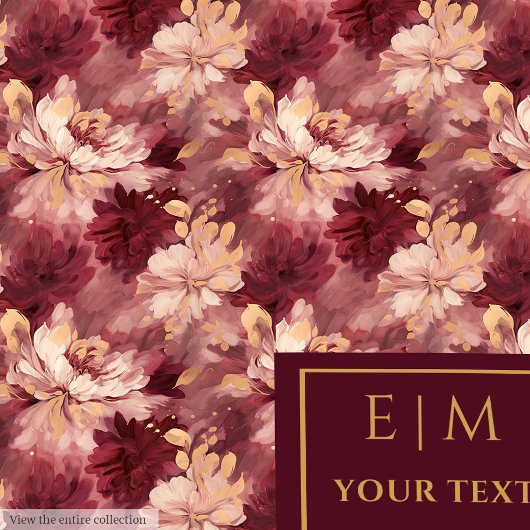 Dromerige Blush Bourgogne Goud Gepersonaliseerde B Fleece Deken