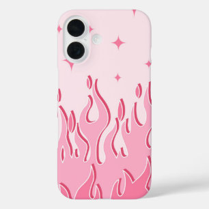 Dromerige Blush Flames – Pink Spark Fire Esthetisc iPhone 16 Hoesje