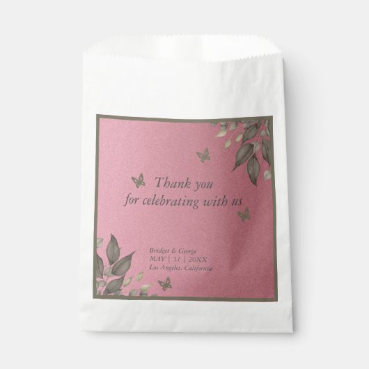 Dromerige  Boho chique bruiloft dank u Bedankzakje (Voorkant)