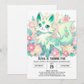 Dromerige Boho Fox digitale verjaardag Kaart (Voorkant / Achterkant)