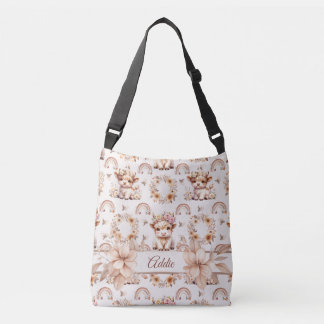 Dromerige Boho Hoogland Koe Kraam Luier Crossbody Tas