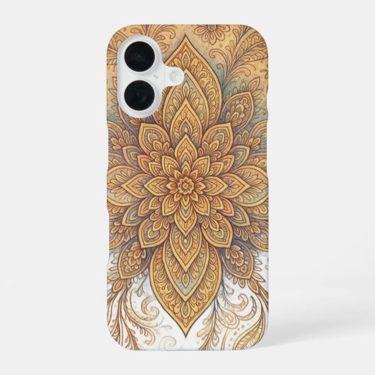 Dromerige Boho Mandala - ingewikkeld patroonontwer iPhone 16 Hoesje (Achterkant)