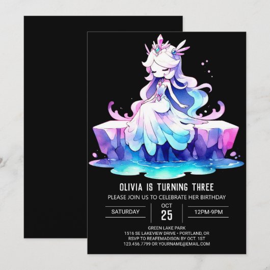 Dromerige Boho Prinses Verjaardag Kaart (Voorkant / Achterkant)