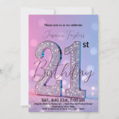 Dromerige Bokeh en Sequins 21e verjaardag Kaart (Voorkant)