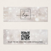 Dromerige bokeh glitterlichten oorbel display kaar mini visitekaartjes (Voorkant /achterkant)