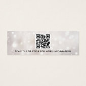 Dromerige bokeh glitterlichten oorbel display kaar mini visitekaartjes (Achterkant)