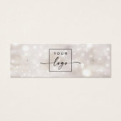 Dromerige bokeh glitterlichten oorbel display kaar mini visitekaartjes (Voorkant)