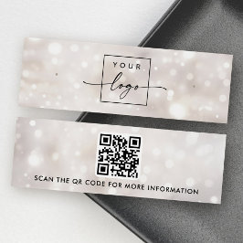 Dromerige bokeh glitterlichten oorbel display kaar mini visitekaartjes