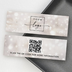 Dromerige bokeh glitterlichten oorbel display kaar mini visitekaartjes