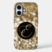 Dromerige Bokeh Gouden Glitter Letter E Monogram Z