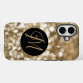 Dromerige Bokeh Gouden Glitter Letter M Monogram Z Case-Mate iPhone Case (Achterkant (horizontaal))