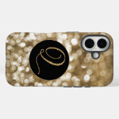 Dromerige Bokeh Gouden Glitter Letter Q Monogram Z Case-Mate iPhone Case (Achterkant (horizontaal))
