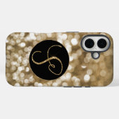 Dromerige Bokeh Gouden Glitter Letter S Monogram Z Case-Mate iPhone Case (Achterkant (horizontaal))