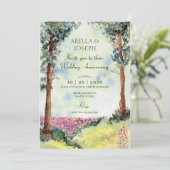 Dromerige bos bos tuin bruiloft Jubileum Kaart (Staand voorkant)