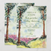 Dromerige bos bos tuin bruiloft Jubileum Kaart (Voorkant / Achterkant)