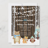 Dromerige bosdieren in het bos ONEderland verjaard Kaart (Voorkant)