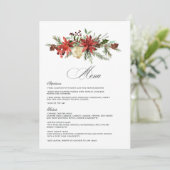 Dromerige Bosgrote Wintergroene Winterhuwelijk Menu (Staand voorkant)