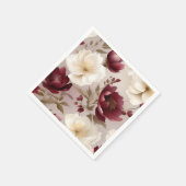 Dromerige Bourgondische bloemen Servet (Hoek)