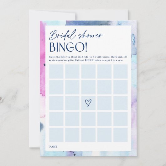 Dromerige Bruiloft Feest Cadeau Bingo Activiteit S Kaart (Voorkant)