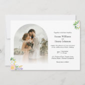 dromerige bruiloft uitnodiging | Klassiek minimaal (Voorkant)