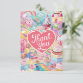 Dromerige Candyland bedankkaart (Staand voorkant)