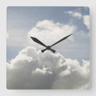 Dromerige Caribische Wolken 10 Vierkante Klok