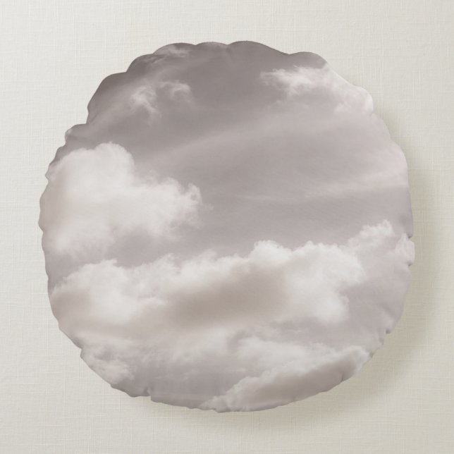 Dromerige Caribische Wolken 11 Rond Kussen (Voorkant)
