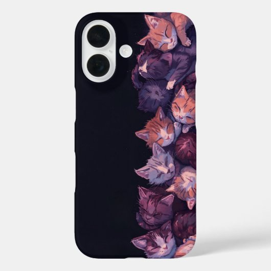 Dromerige Cat Nap – Gezonde Kitten Illustratie Case-Mate iPhone Case (Achterkant)