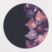 Dromerige Cat Nap – Gezonde Kitten Illustratie Labels (Design 2)