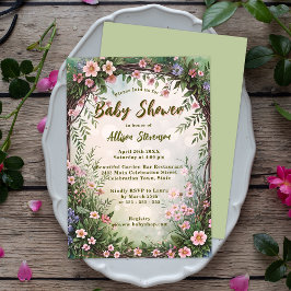 Dromerige Charming Spring Garden Party Baby shower Kaart