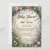 Dromerige Charming Spring Garden Party Baby shower Kaart (Voorkant)