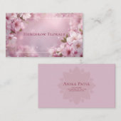 Dromerige Cherry Blossom Bokeh & Petals Visitekaartje (Voorkant / Achterkant)