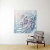 Dromerige Christmas Angel Wings Tapestry Wandkleed (In situ)