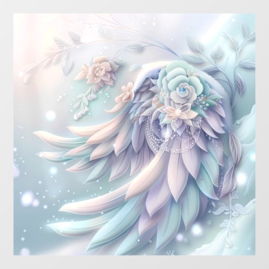 Dromerige Christmas Angel Wings Window Cling Raamsticker (Vel)