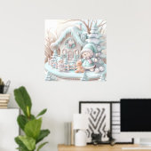 Dromerige Christmas Gingerbread House Poster (Thuiskantoor)