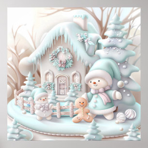 Dromerige Christmas Gingerbread House Poster