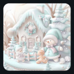 Dromerige Christmas Gingerbread House Sticker<br><div class="desc">Dromerige kerst peperkoek huis sticker</div>
