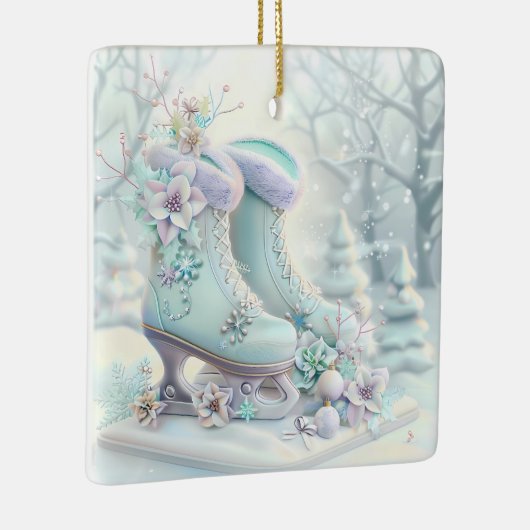 Dromerige Christmas Ice Schaatsen Ornament (Rechts)