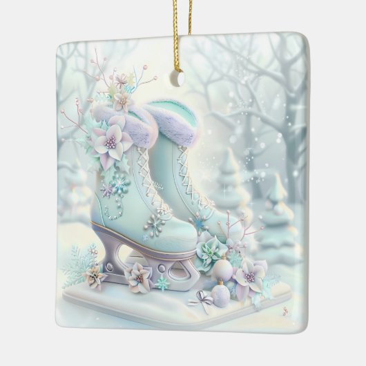 Dromerige Christmas Ice Schaatsen Ornament (Links)