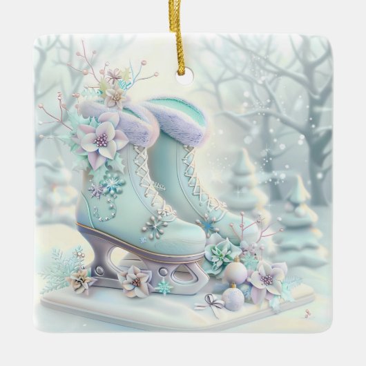 Dromerige Christmas Ice Schaatsen Ornament (Voorkant)