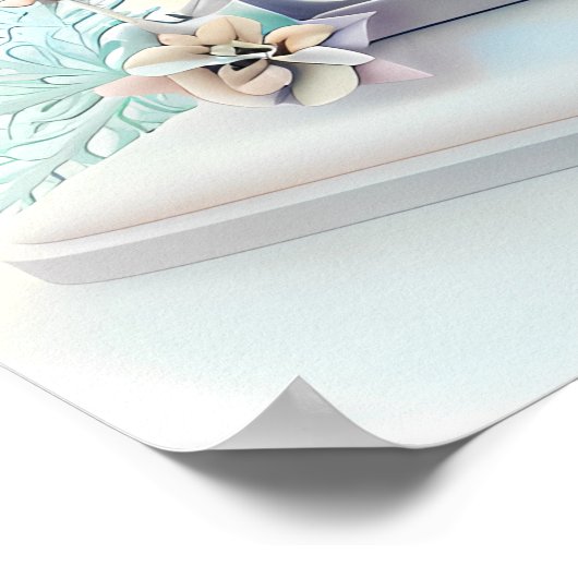 Dromerige Christmas Ice Schaatsen Poster (Hoek)