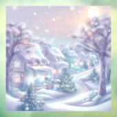 Dromerige Christmas Village Window Cling Raamsticker (Vel 3)
