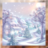 Dromerige Christmas Village Window Cling Raamsticker (Vel 2)