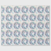 Dromerige Christmas Wreath Wrapping Paper Cadeaupapier (Vlak)