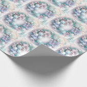 Dromerige Christmas Wreath Wrapping Paper Cadeaupapier (Hoek)