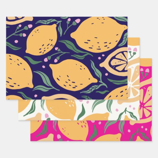 Dromerige citroenen inpakpapier vel (Set)