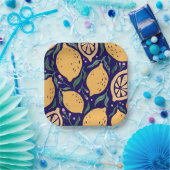 Dromerige citroenen papieren bordje (Feest)